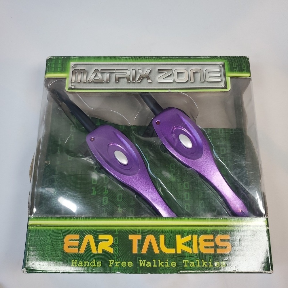 Matrix Zone Sakar Ear Talkies Hands Free Walkie Talkies Cyber Spy Toy NOS